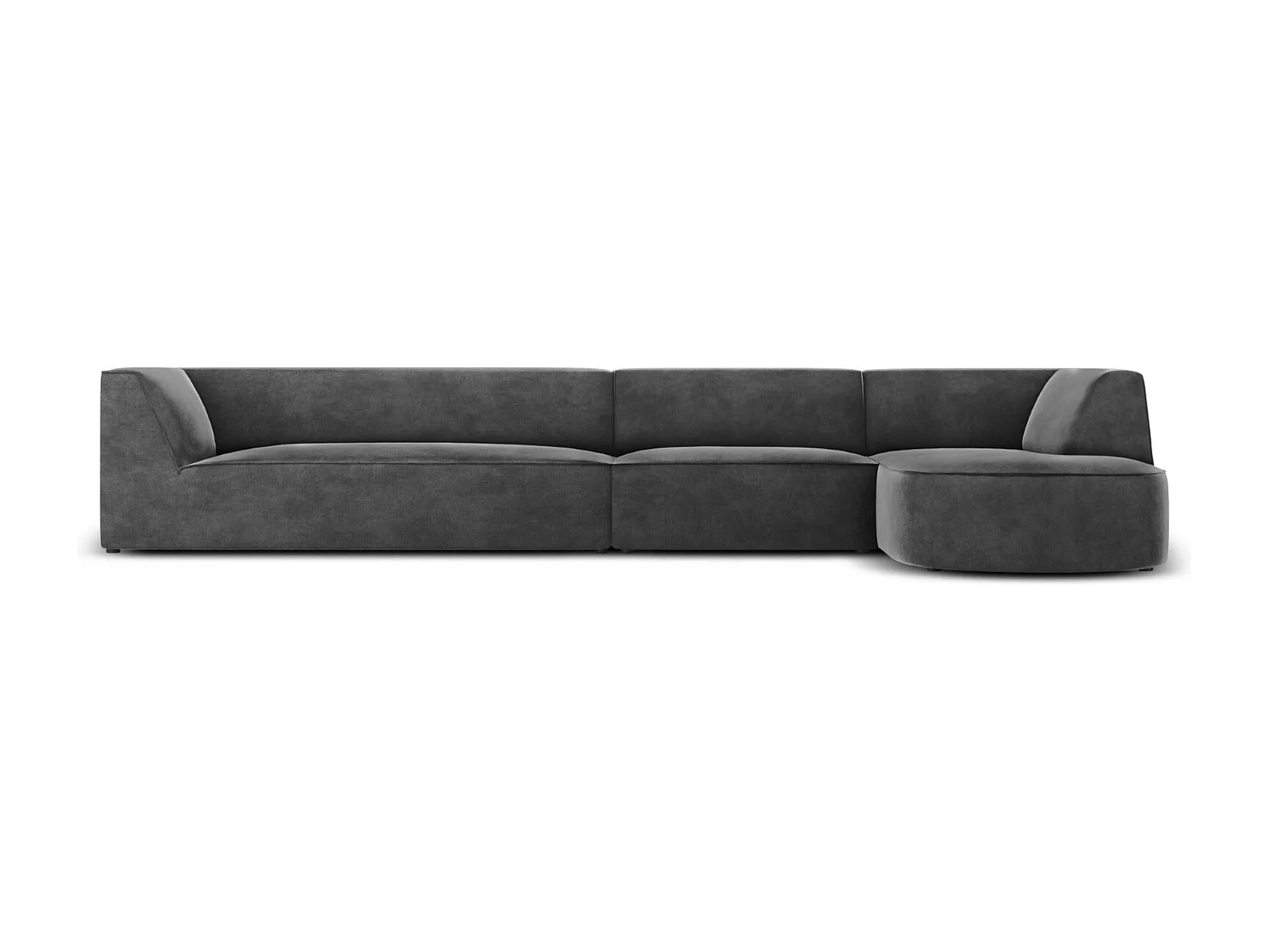CXL by Christian Lacroix – Narożnik prawy, „Charles” 5 miejsc welur, szary ciemny – 366x180x69cm 3742972