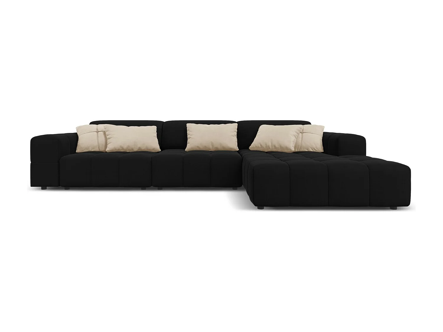 CXL by Christian Lacroix – Narożnik prawy, „Luc” 4 miejsca welur, czarny – 284x166x70cm 3742983
