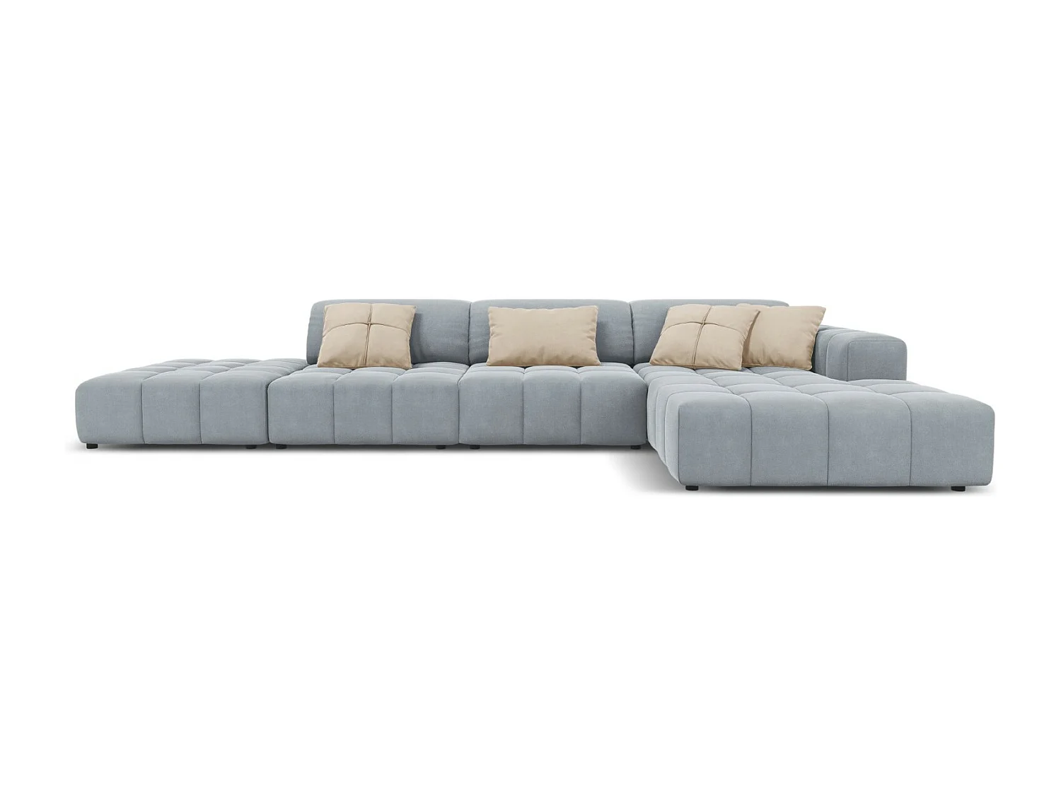 CXL by Christian Lacroix - Narożnik prawy, "Luc" 5 miejsc welur, niebieski jasny - 341x166x70cm 3743061 - obrazek 1
