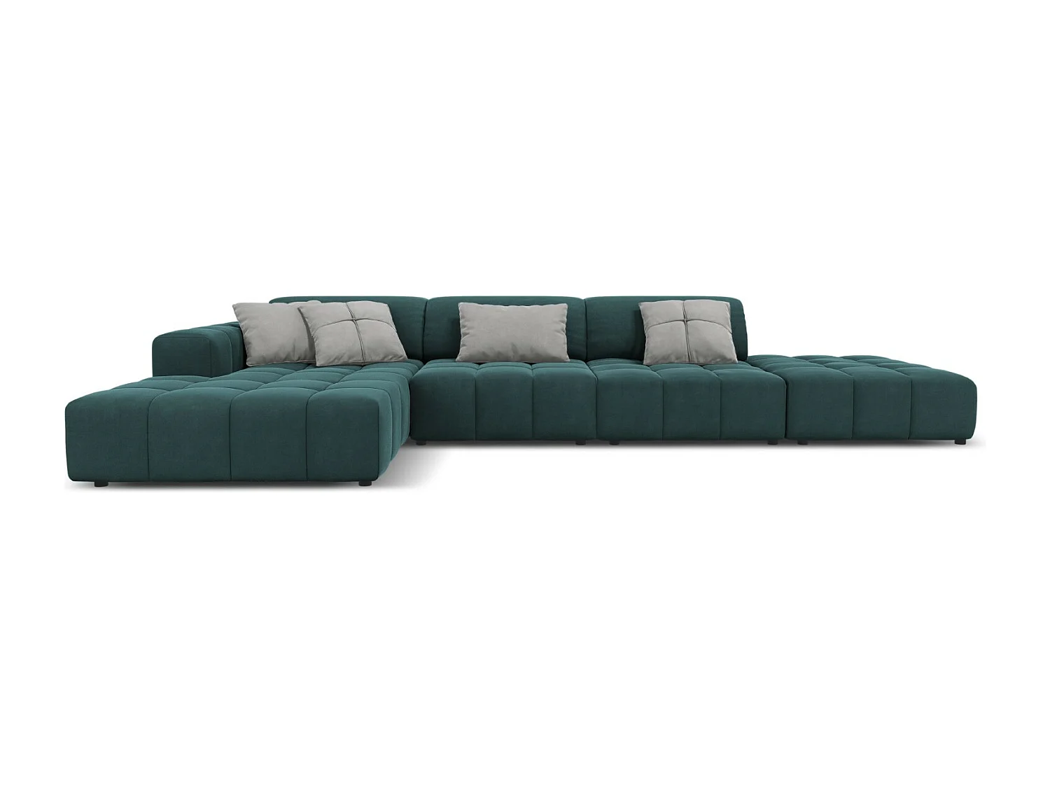 CXL by Christian Lacroix – Narożnik lewy, „Luc” 5 miejsc welur, petrol – 341x166x70cm 3743065