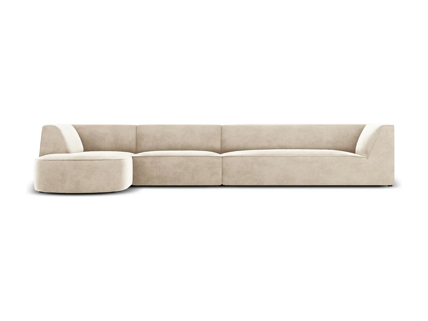 CXL by Christian Lacroix – Narożnik lewy, „Charles” 5 miejsc welur, beż jasny – 366x180x69cm 3743134