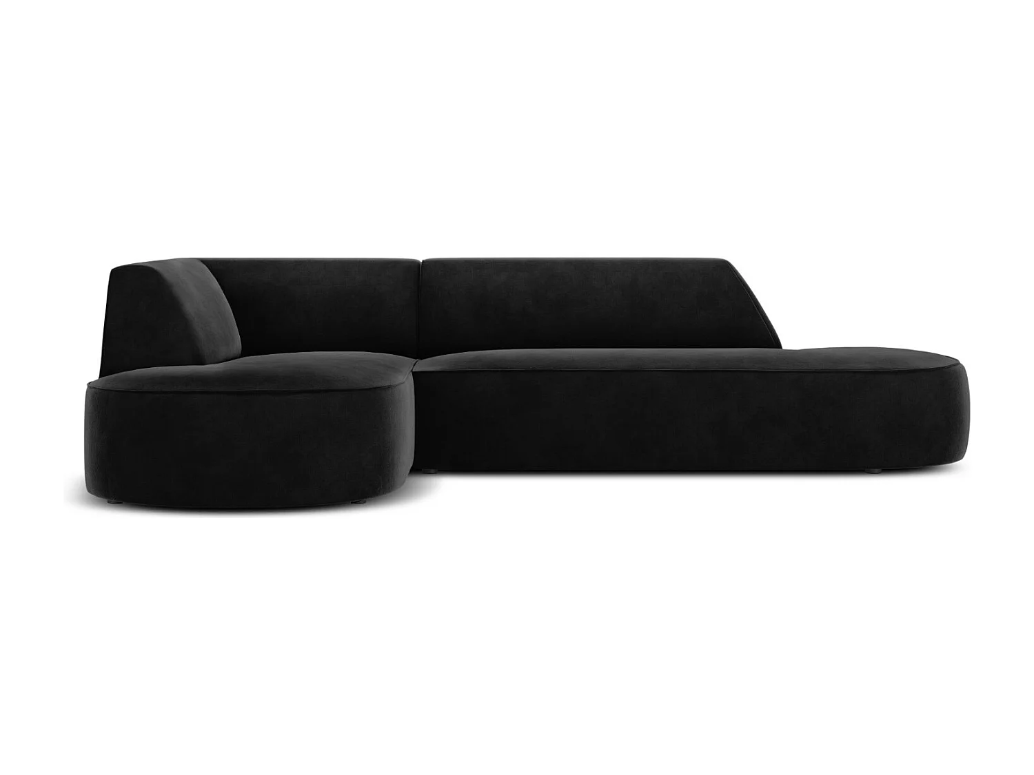 CXL by Christian Lacroix – Narożnik lewy, „Charles” 4 miejsca welur, czarny – 273x180x69cm 3743236
