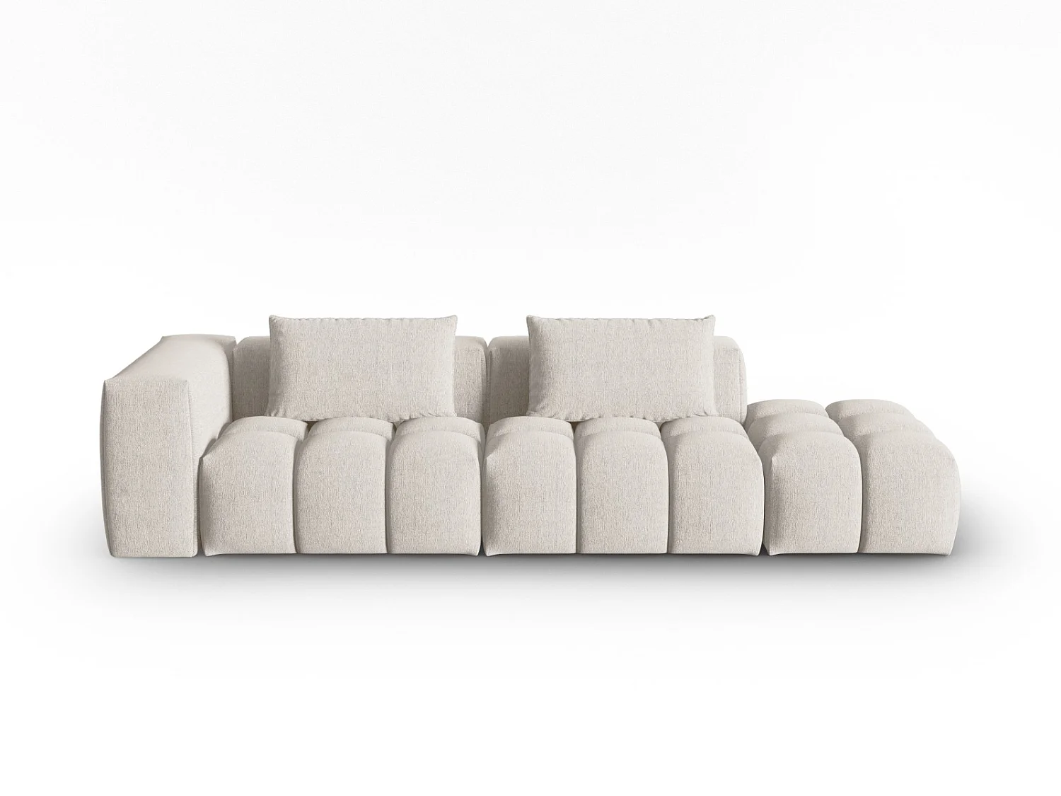 CXL by Christian Lacroix - Sofa modułowa bok prawy, "Lorella" 3 miejsca tkanina strukturalna, beż - 265x85x70cm 3743259 - obrazek 1