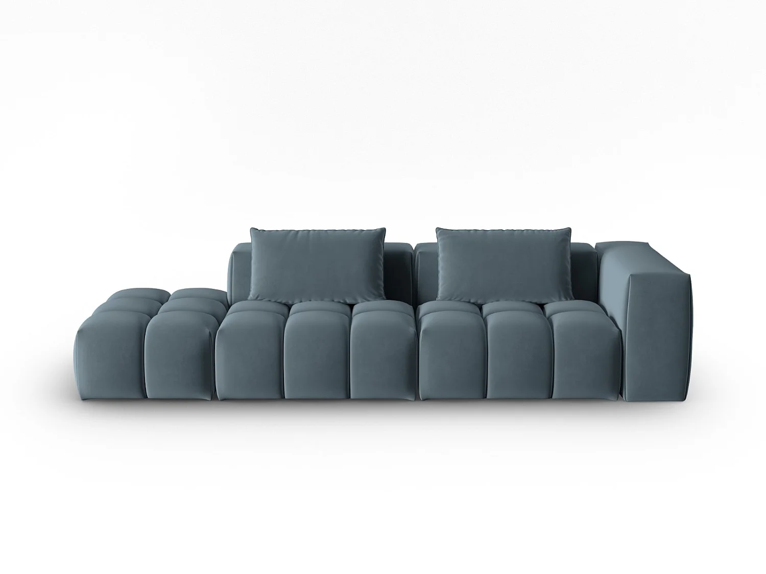 CXL by Christian Lacroix - Sofa modułowa bok lewy, "Lorella" 3 miejsca welur, niebieski pastelowy - 265x85x70cm 3743260 - obrazek 1