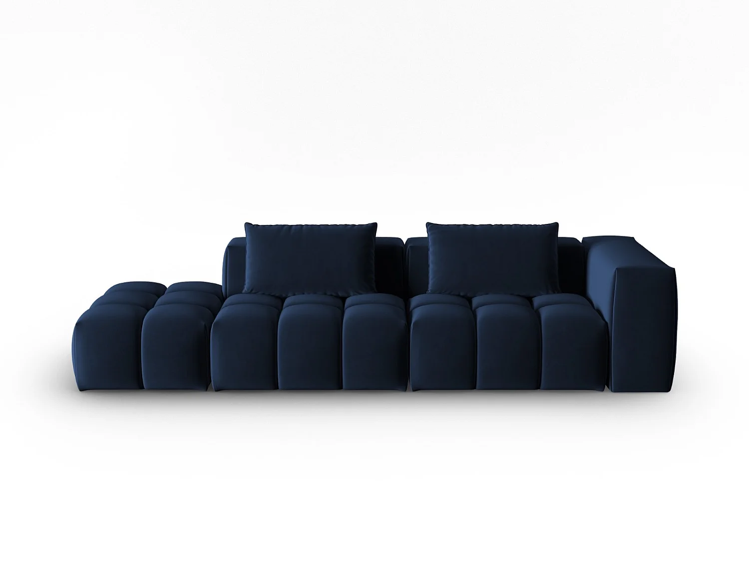 CXL by Christian Lacroix - Sofa modułowa bok lewy, "Lorella" 3 miejsca welur, błękit królewski - 265x85x70cm 3743304 - obrazek 1