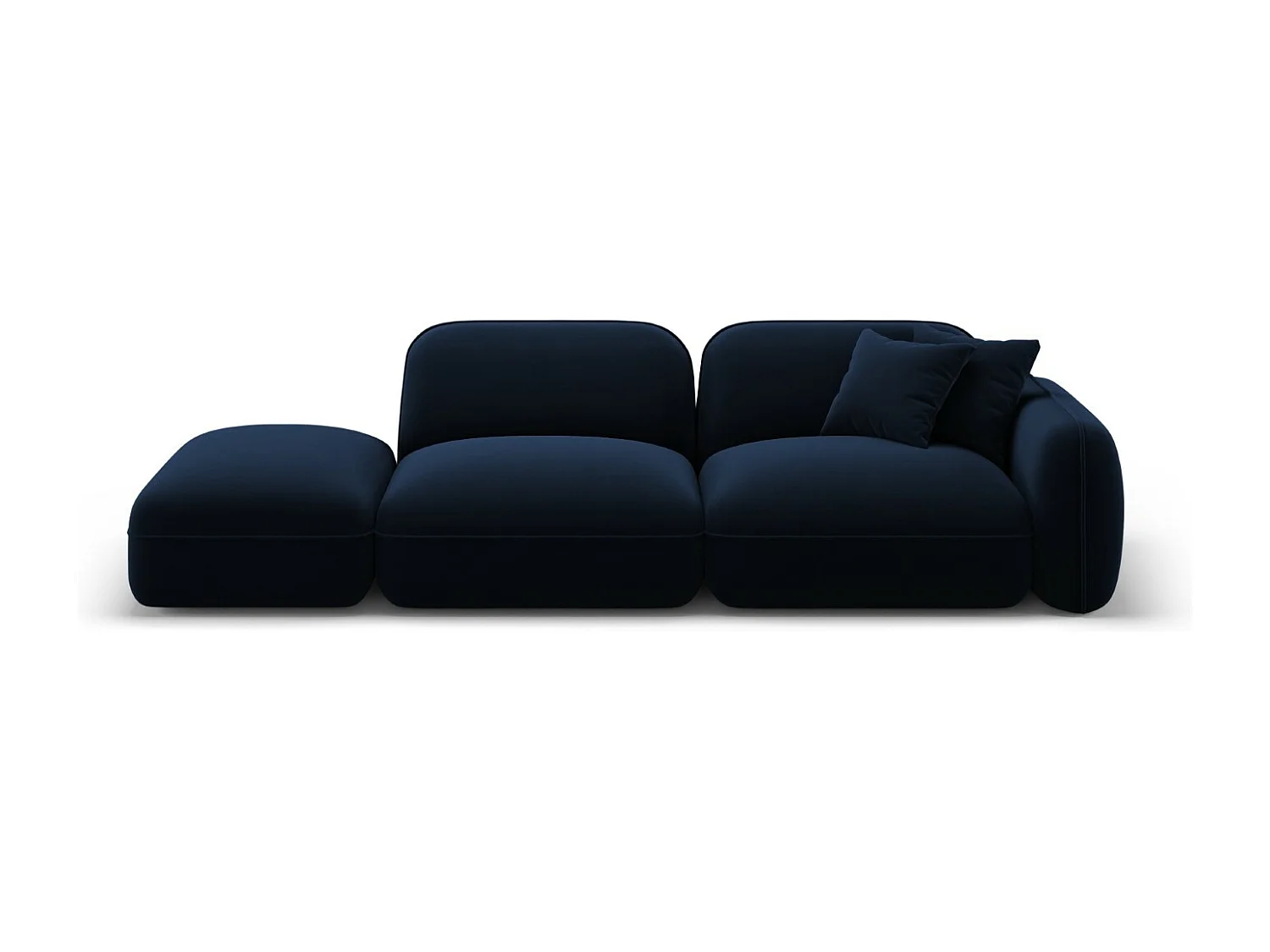 CXL by Christian Lacroix - Sofa modułowa bok lewy, "Lucien" 3 miejsca welur, błękit królewski - 295x90x70cm 3743332 - obrazek 1