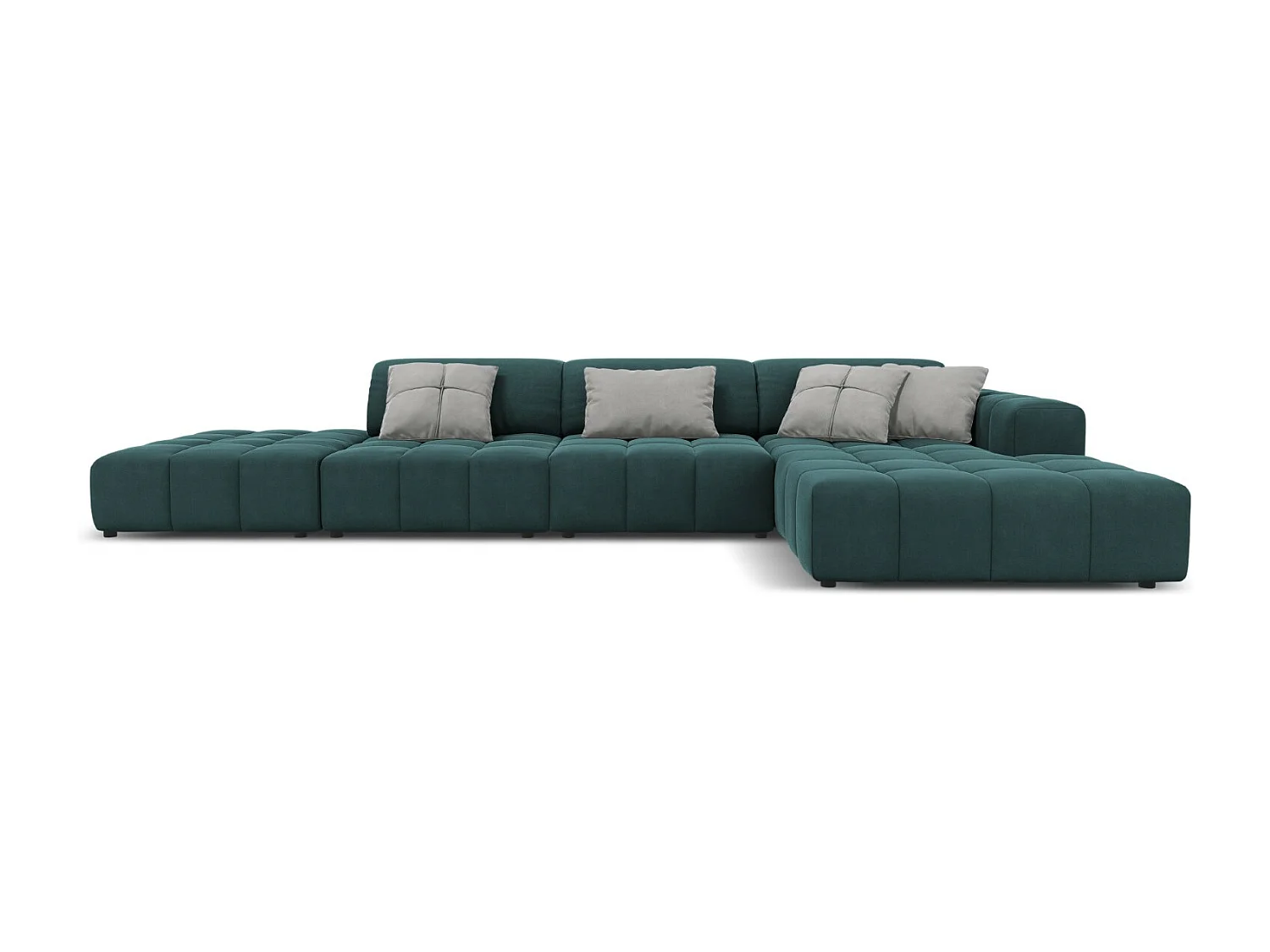 CXL by Christian Lacroix - Narożnik prawy, "Luc" 5 miejsc welur, petrol - 341x166x70cm 3743328 - obrazek 1