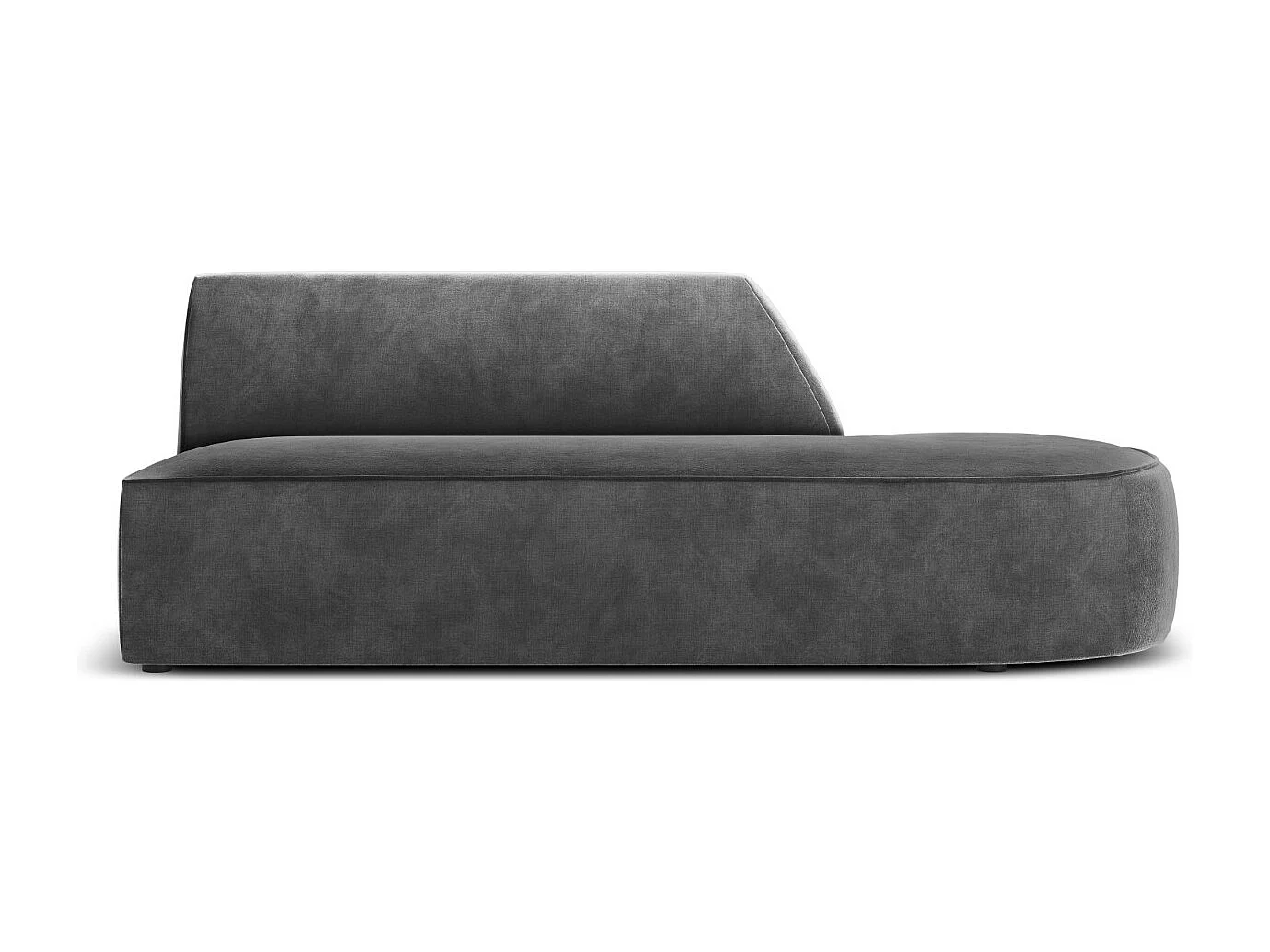 CXL by Christian Lacroix - Sofa modułowa bok prawy, "Charles" 2 miejsca welur, szary ciemny - 181x93x69cm 3743384 - obrazek 1