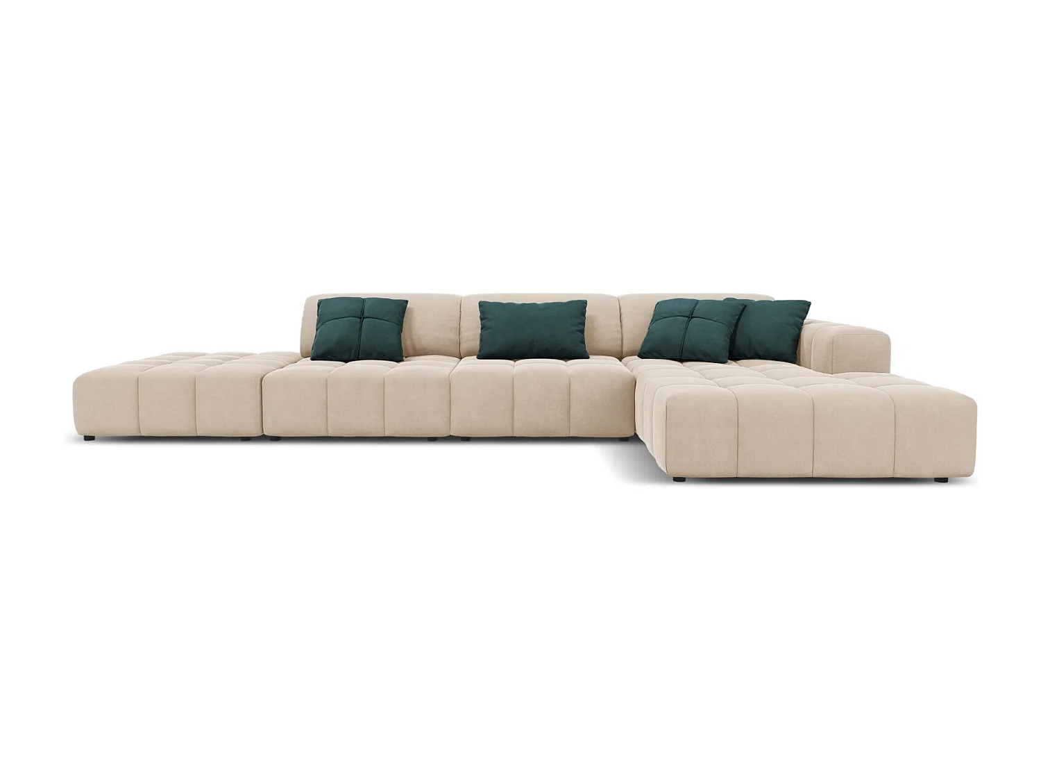 CXL by Christian Lacroix - Narożnik prawy, "Luc" 5 miejsc welur, beż jasny - 341x166x70cm 3743414 - obrazek 1