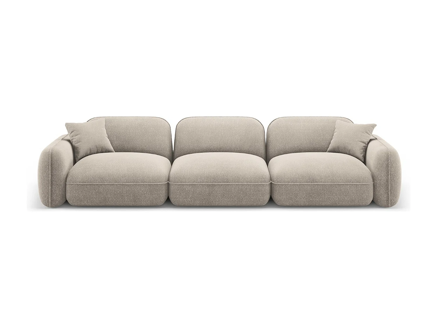 CXL by Christian Lacroix - Sofa modułowa, "Lucien" 4 miejsca welur, beż ciemny - 320x90x70cm 3743445 - obrazek 1