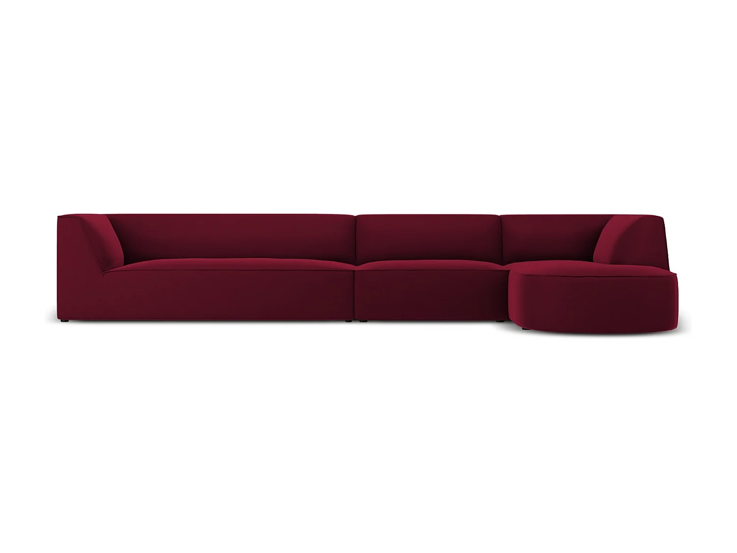CXL by Christian Lacroix – Narożnik prawy, „Charles” 5 miejsc welur, czerwony – 366x180x69cm 3743463