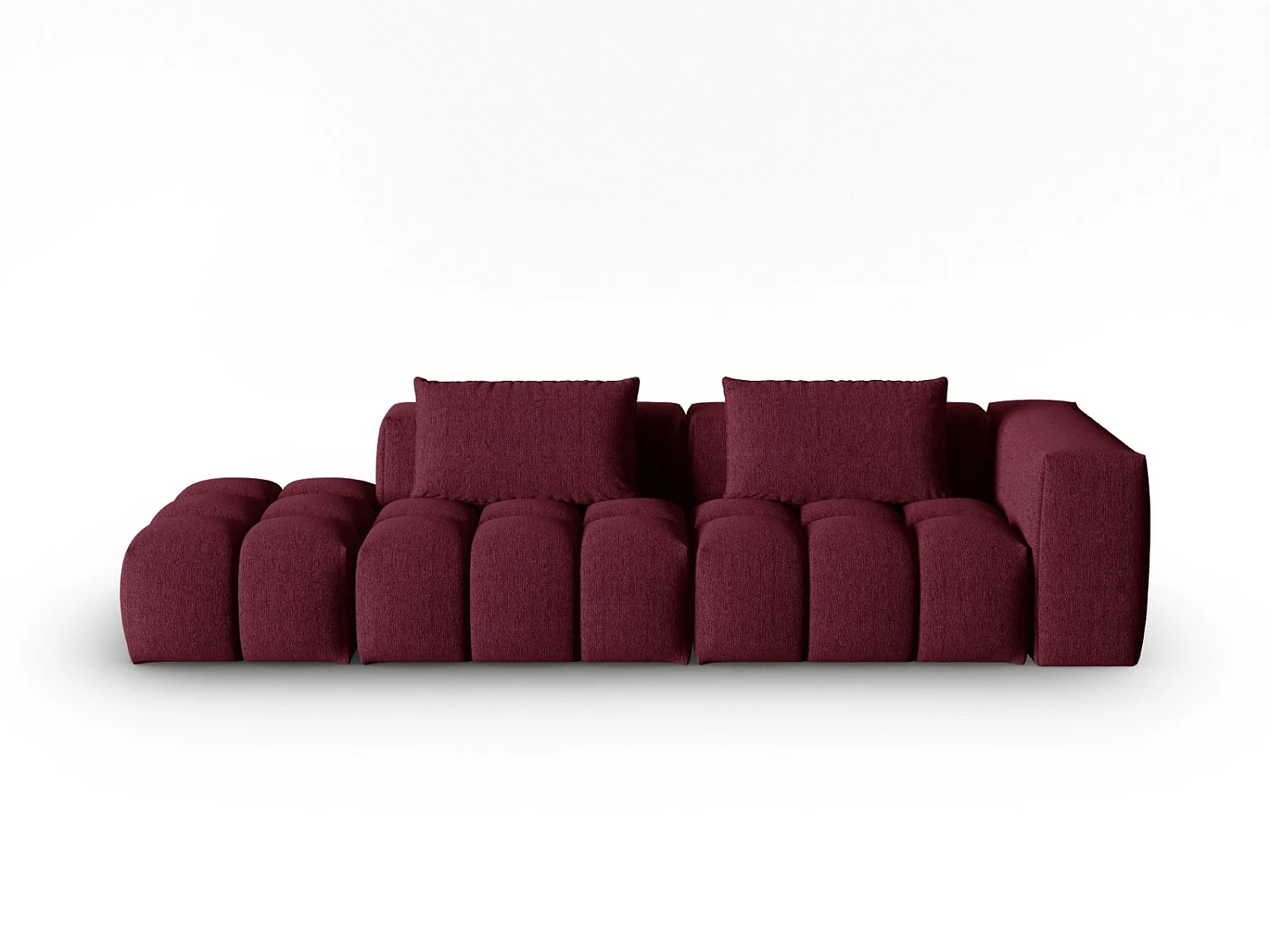 CXL by Christian Lacroix - Sofa modułowa bok lewy, "Lorella" 3 miejsca tkanina strukturalna, bordo - 265x85x70cm 3743501 - obrazek 1