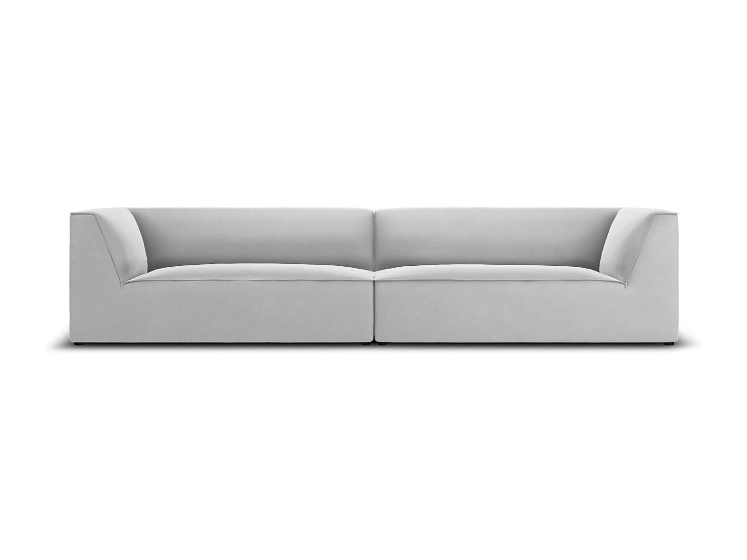 CXL by Christian Lacroix - Sofa, "Charles" 4 miejsca welur, szary jasny - 302x93x69cm 3743533 - obrazek 1