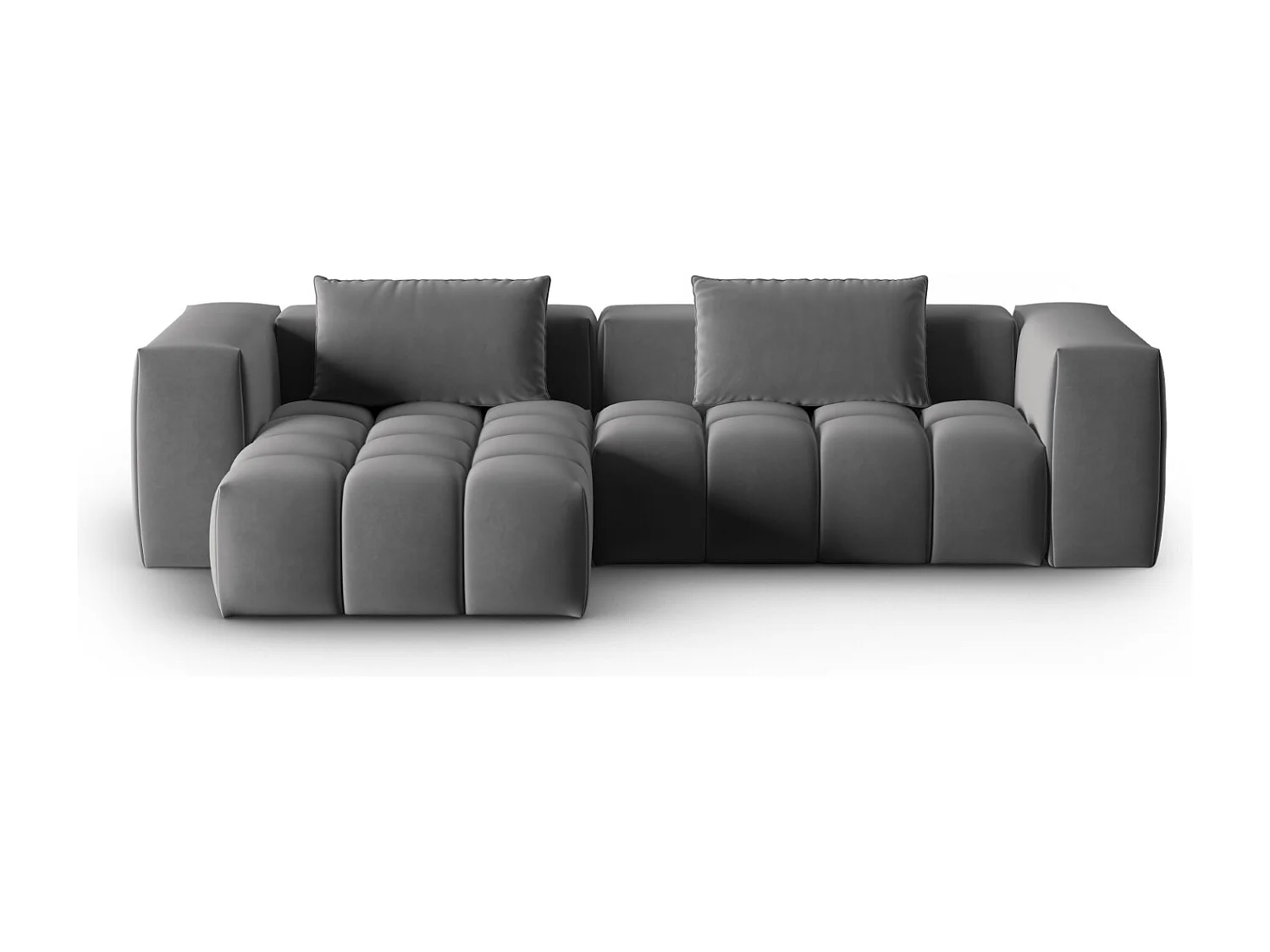 CXL by Christian Lacroix – Narożnik lewy panoramiczny, „Lorella” 3 miejsca welur, cement – 260x145x70cm 3743543