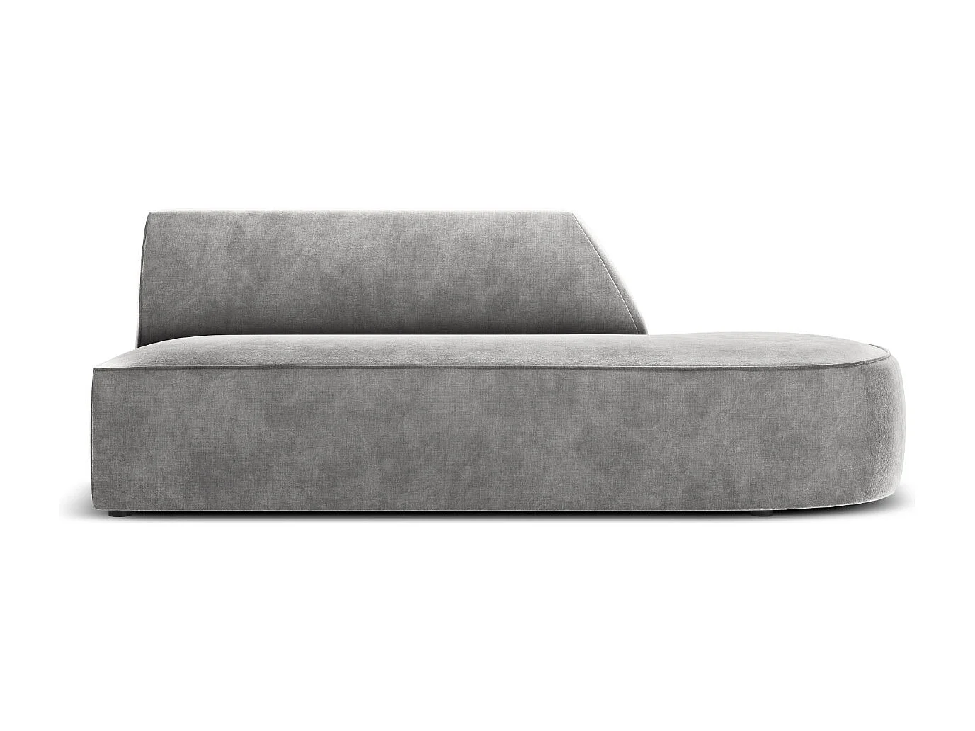 CXL by Christian Lacroix - Sofa modułowa bok prawy, "Charles" 2 miejsca welur, szary jasny - 181x93x69cm 3743624 - obrazek 1