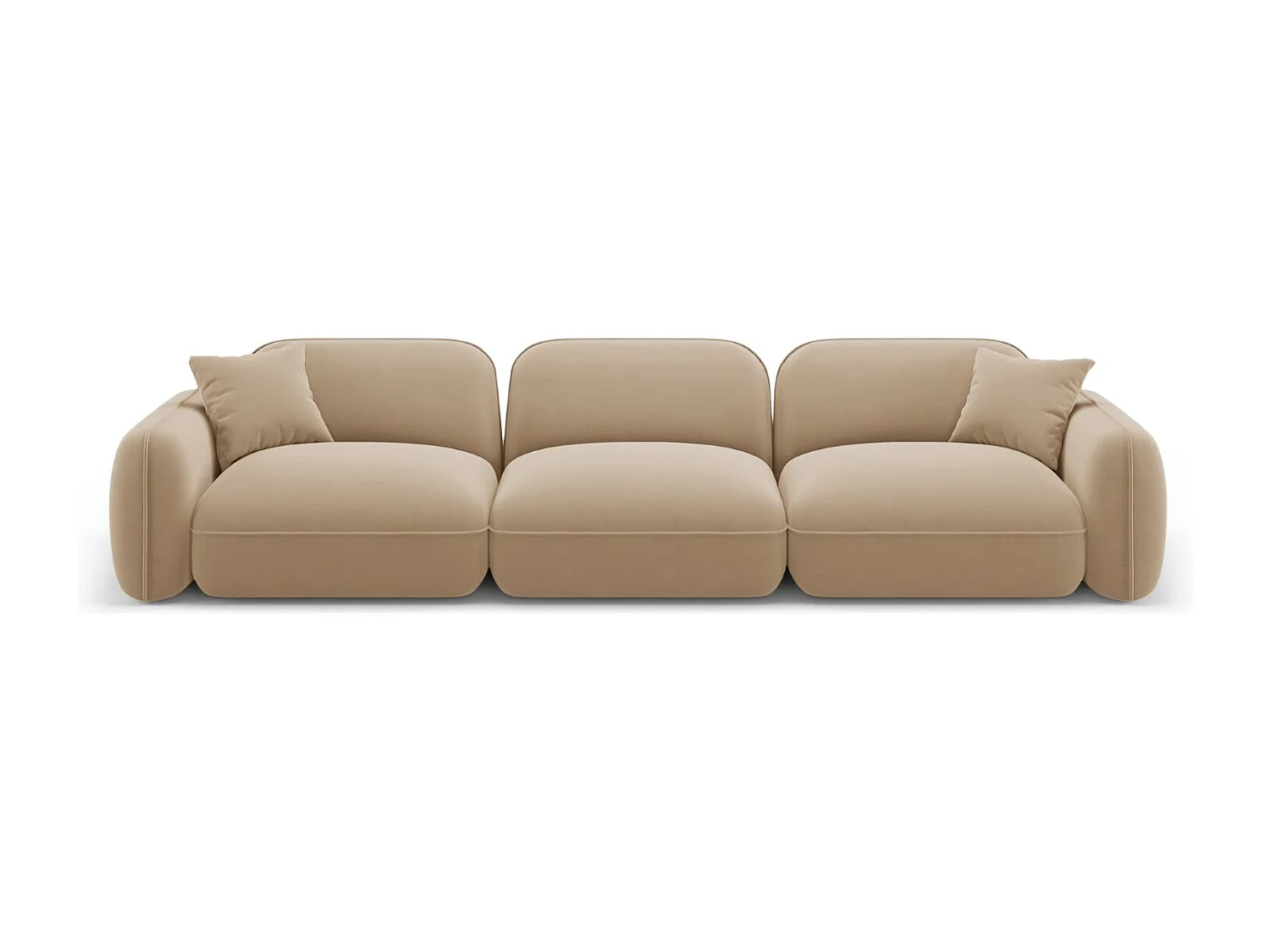 CXL by Christian Lacroix - Sofa modułowa, "Lucien" 4 miejsca welur, piasek - 320x90x70cm 3744000 - obrazek 1