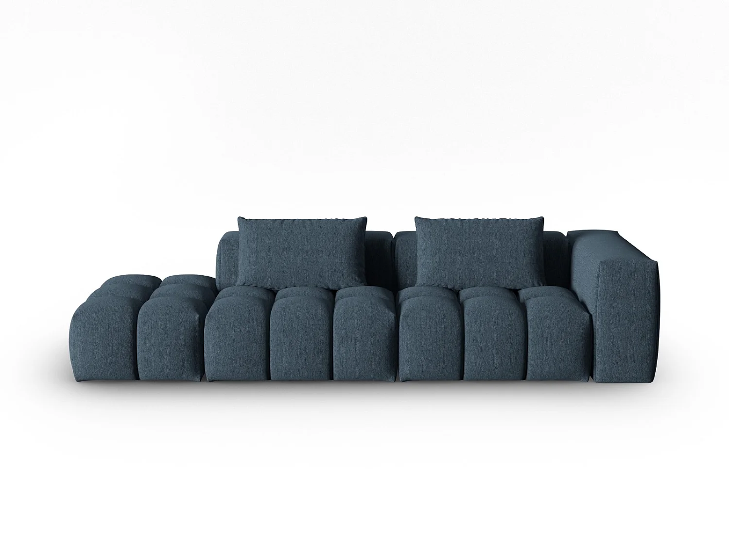 CXL by Christian Lacroix - Sofa modułowa bok lewy, "Lorella" 3 miejsca tkanina strukturalna, niebieski ciemny - 265x85x70cm 3744014 - obrazek 1