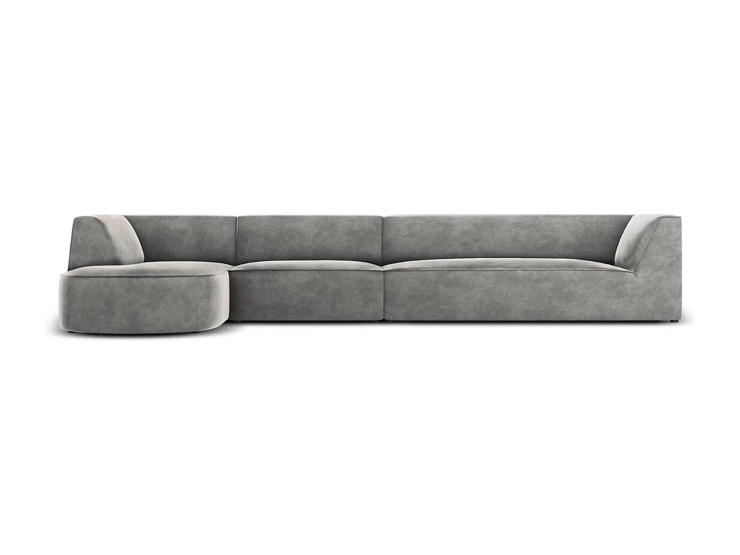 CXL by Christian Lacroix – Narożnik lewy, „Charles” 5 miejsc welur, szary jasny – 366x180x69cm 3744068