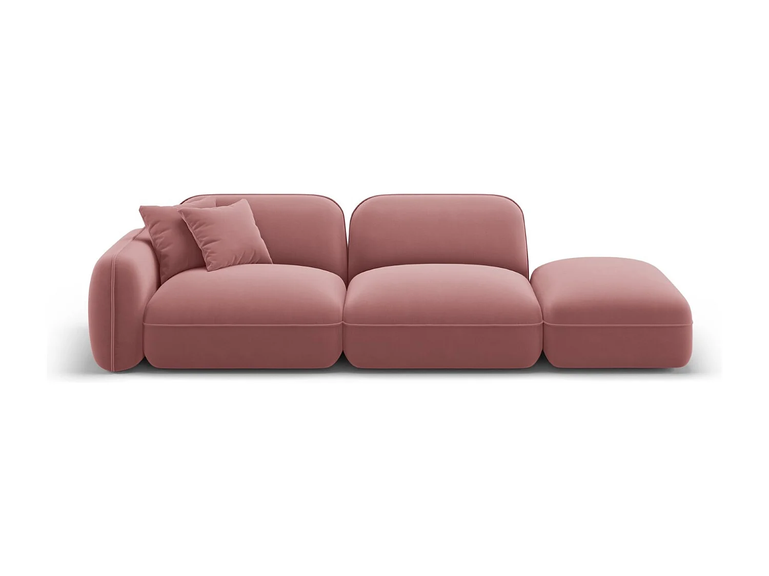 CXL by Christian Lacroix - Sofa modułowa bok prawy, "Lucien" 3 miejsca welur, łosoś - 295x90x70cm 3744170 - obrazek 1