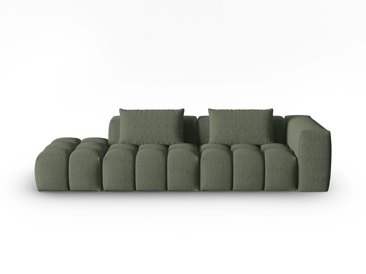 CXL by Christian Lacroix - Sofa modułowa bok lewy, "Lorella" 3 miejsca tkanina strukturalna, ciemna oliwkowa zieleń - 265x85x70cm 3744197 - obrazek 1