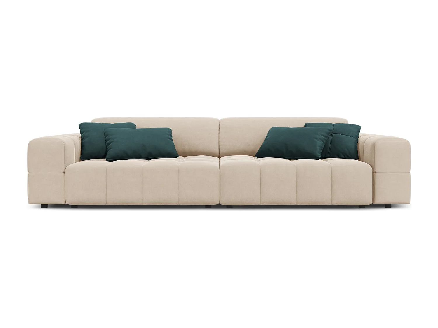 CXL by Christian Lacroix - Sofa, "Luc" 4 miejsca welur, beż jasny - 244x102x70cm 3744227 - obrazek 1