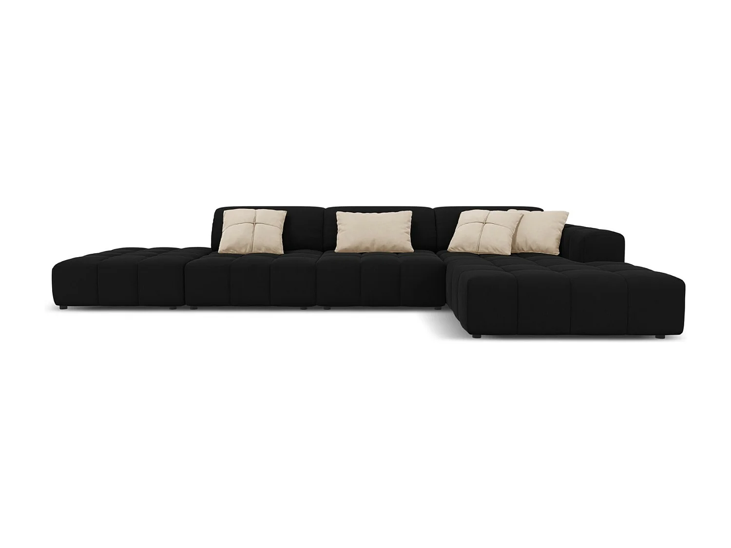 CXL by Christian Lacroix - Narożnik prawy, "Luc" 5 miejsc welur, czarny - 341x166x70cm 3744264 - obrazek 1
