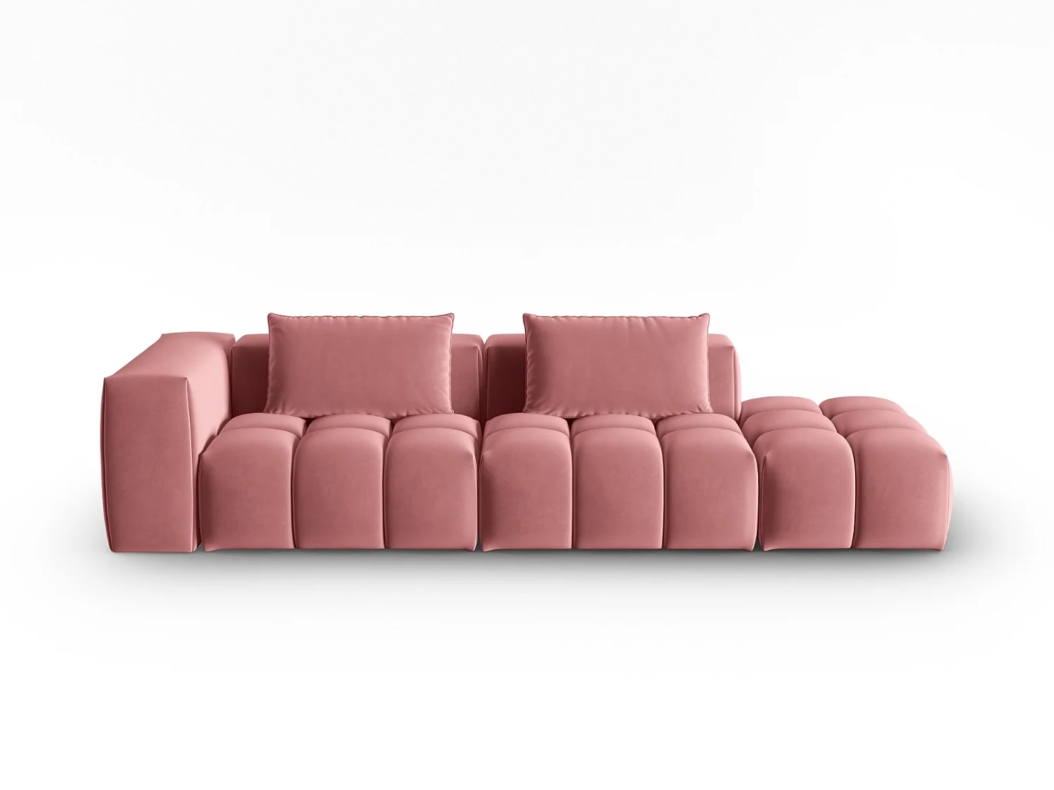 CXL by Christian Lacroix - Sofa modułowa bok prawy, "Lorella" 3 miejsca welur, łosoś - 265x85x70cm 3744280 - obrazek 1