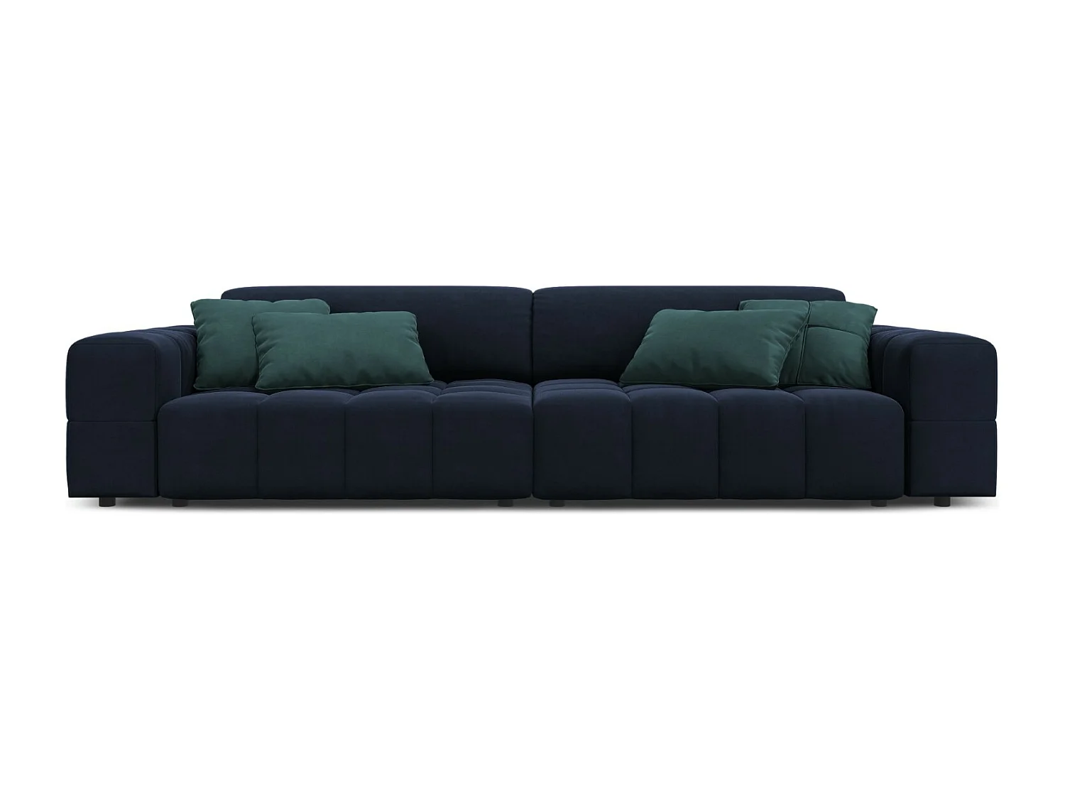 CXL by Christian Lacroix - Sofa, "Luc" 4 miejsca welur, niebieski ciemny - 244x102x70cm 3744278 - obrazek 1