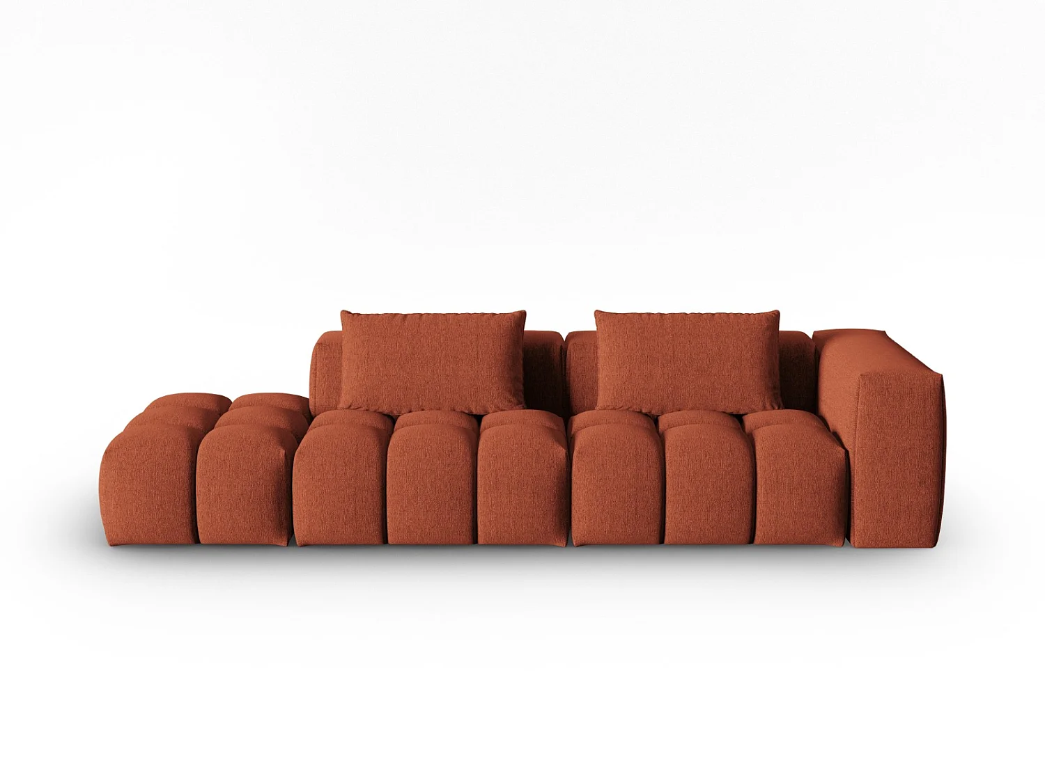 CXL by Christian Lacroix - Sofa modułowa bok lewy, "Lorella" 3 miejsca tkanina strukturalna, koral - 265x85x70cm 3744301 - obrazek 1
