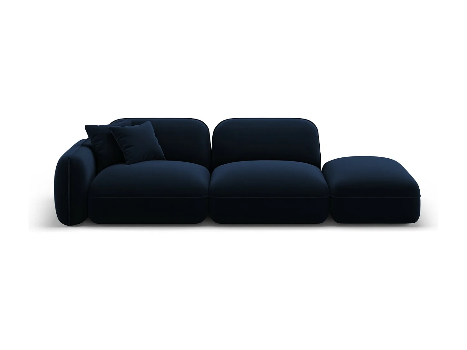 CXL by Christian Lacroix - Sofa modułowa bok prawy, "Lucien" 3 miejsca welur, błękit królewski - 295x90x70cm 3744327 - obrazek 1