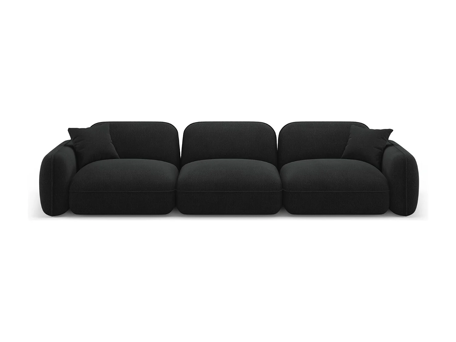 CXL by Christian Lacroix - Sofa modułowa, "Lucien" 4 miejsca welur, antracyt - 320x90x70cm 3744336 - obrazek 1