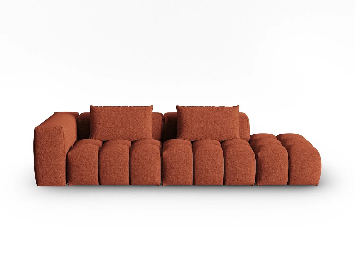 CXL by Christian Lacroix - Sofa modułowa bok prawy, "Lorella" 3 miejsca tkanina strukturalna, koral - 265x85x70cm 3744358 - obrazek 1
