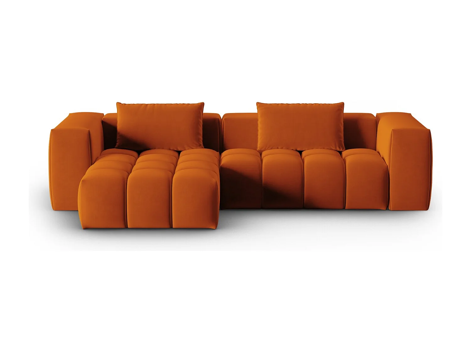 CXL by Christian Lacroix – Narożnik lewy panoramiczny, „Lorella” 3 miejsca welur, terakota – 260x145x70cm 3744429