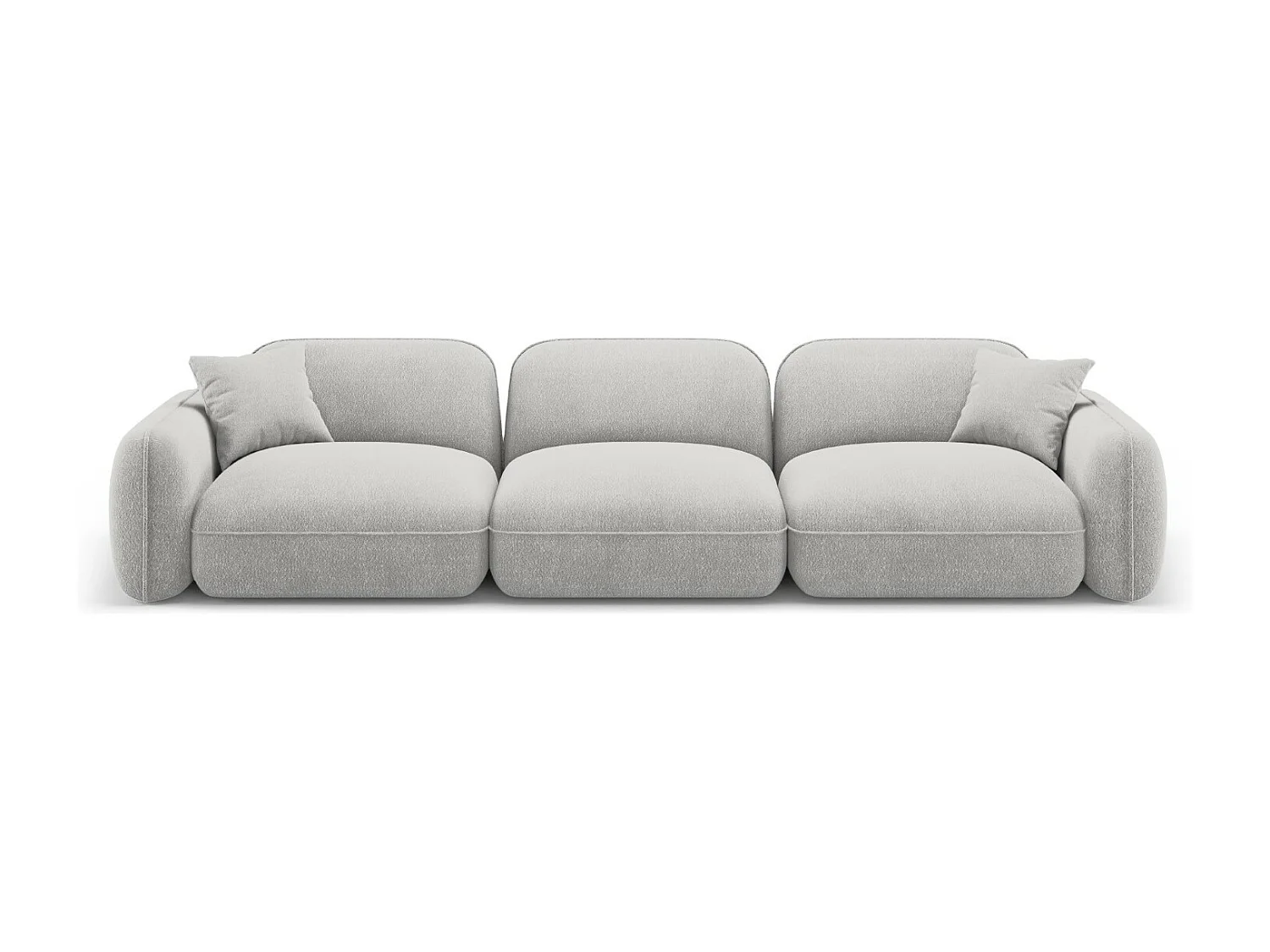 CXL by Christian Lacroix - Sofa modułowa, "Lucien" 4 miejsca welur, szary jasny - 320x90x70cm 3744444 - obrazek 1