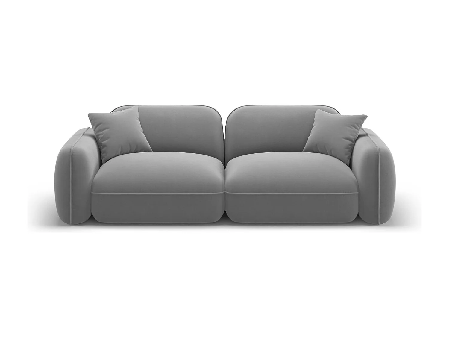 CXL by Christian Lacroix - Sofa modułowa, "Lucien" 3 miejsca welur, szary jasny - 230x90x70cm 3744462 - obrazek 1