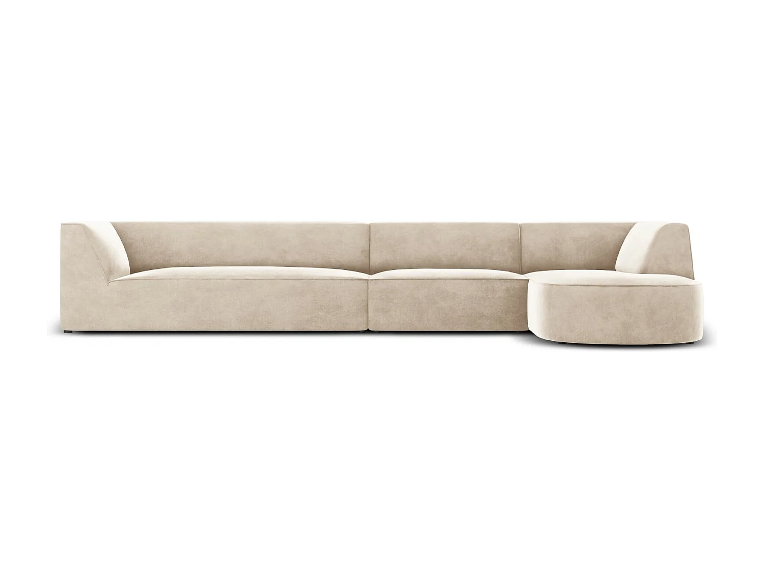 CXL by Christian Lacroix – Narożnik prawy, „Charles” 5 miejsc welur, beż jasny – 366x180x69cm 3744480