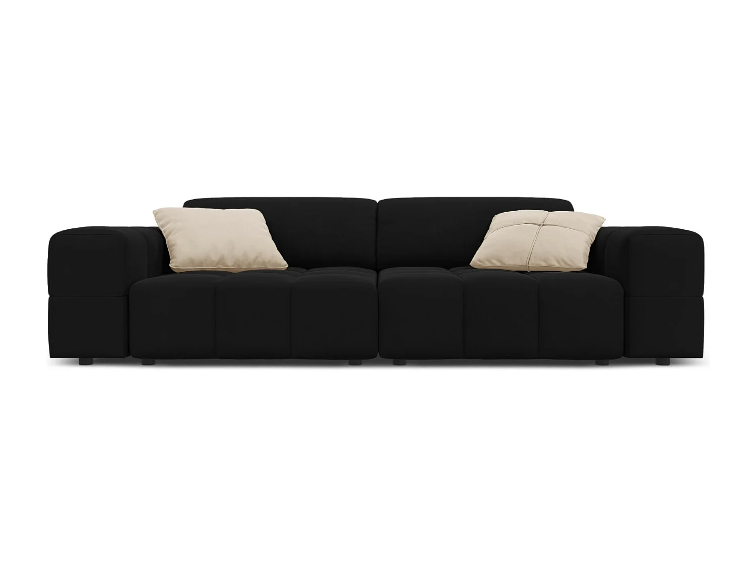 CXL by Christian Lacroix - Sofa, "Luc" 3 miejsca welur, czarny - 204x102x70cm 3744502 - obrazek 1