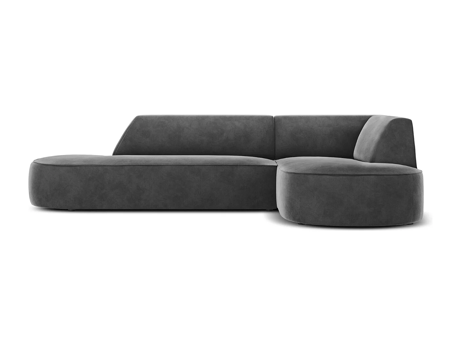 CXL by Christian Lacroix – Narożnik prawy, „Charles” 4 miejsca welur, szary ciemny – 273x180x69cm 3744535