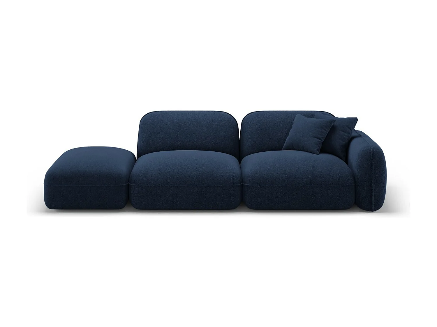 CXL by Christian Lacroix - Sofa modułowa bok lewy, "Lucien" 3 miejsca welur, niebieski ciemny - 295x90x70cm 3744555 - obrazek 1