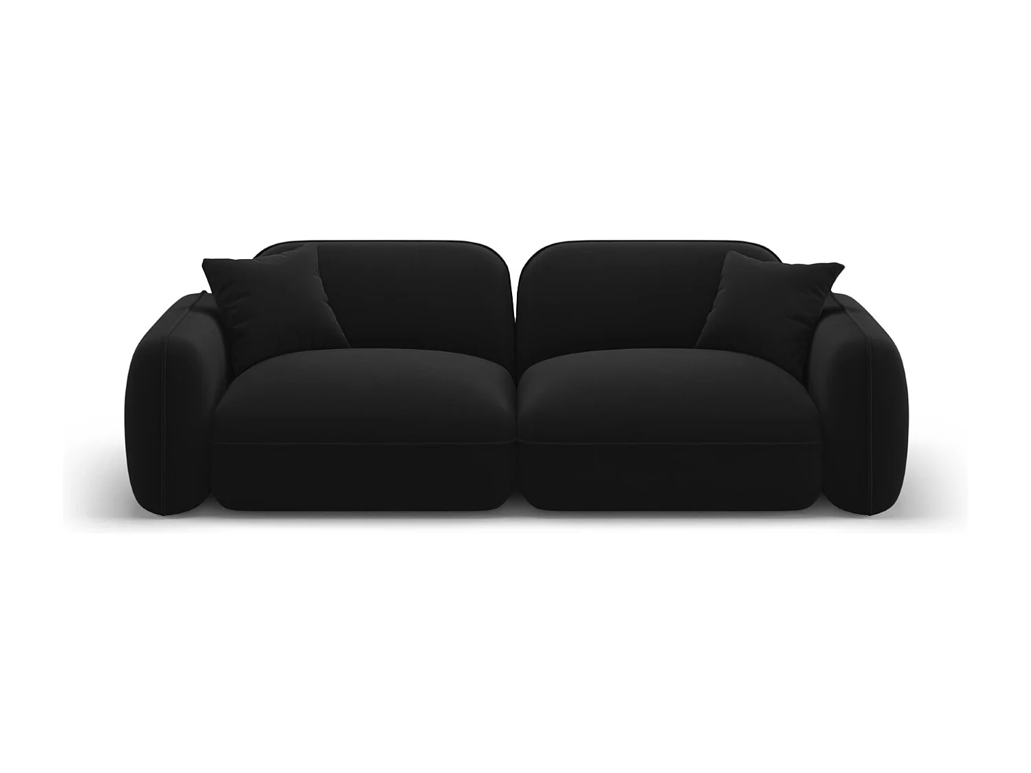 CXL by Christian Lacroix - Sofa modułowa, "Lucien" 3 miejsca welur, czarny - 230x90x70cm 3744620 - obrazek 1