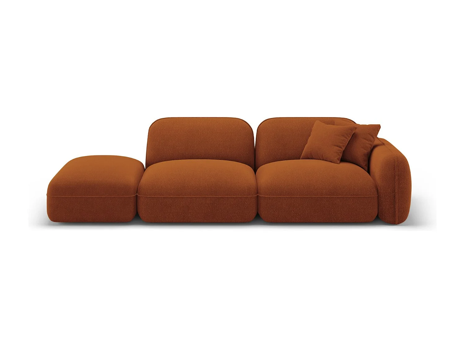 CXL by Christian Lacroix - Sofa modułowa bok lewy, "Lucien" 3 miejsca welur, terakota - 295x90x70cm 3744725 - obrazek 1