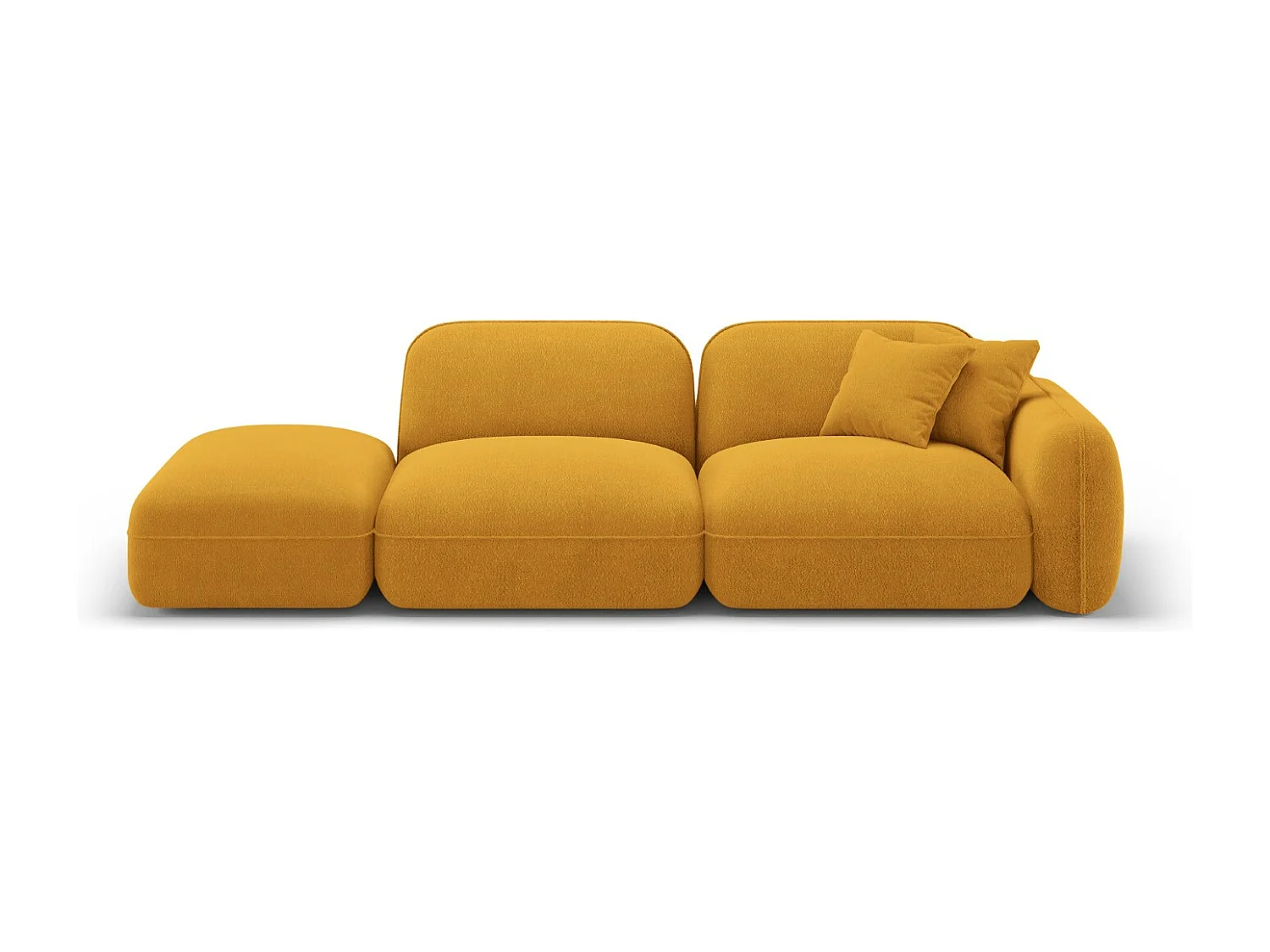 CXL by Christian Lacroix - Sofa modułowa bok lewy, "Lucien" 3 miejsca welur, musztardowy - 295x90x70cm 3744764 - obrazek 1