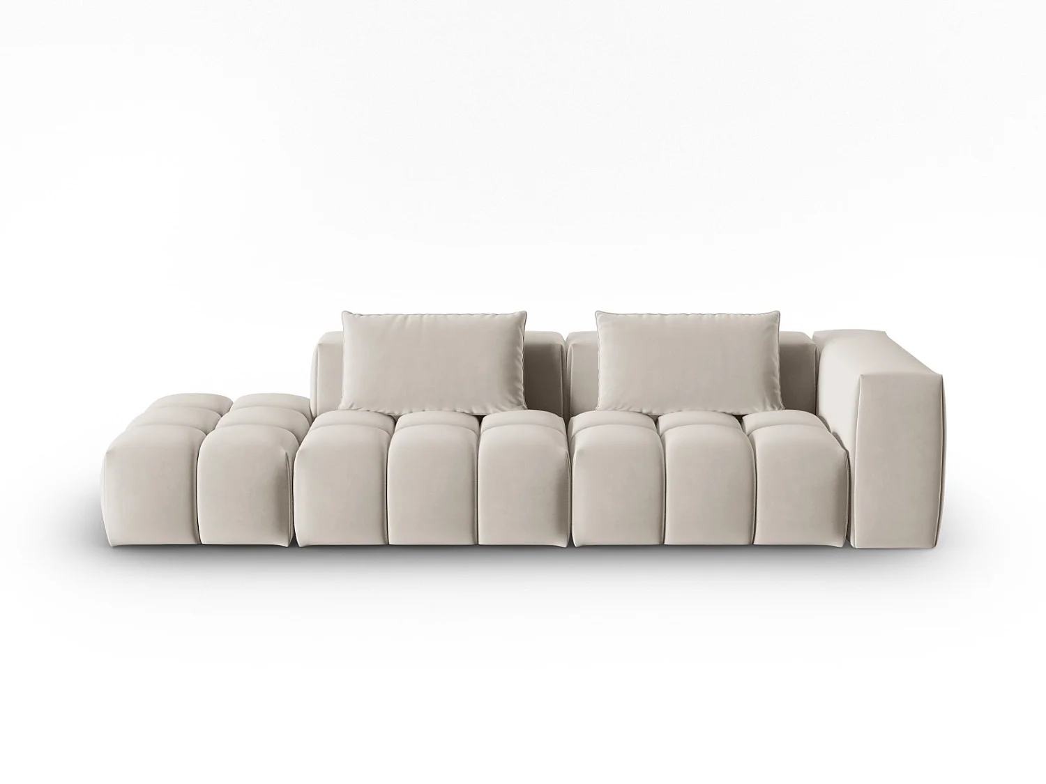 CXL by Christian Lacroix - Sofa modułowa bok lewy, "Lorella" 3 miejsca welur, ecru - 265x85x70cm 3744841 - obrazek 1