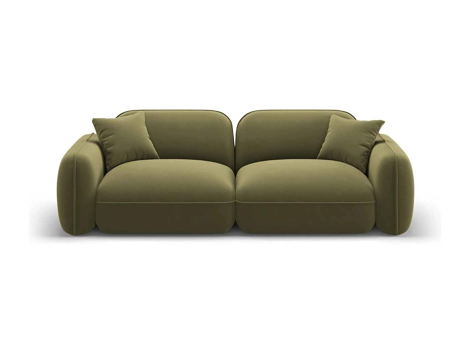 CXL by Christian Lacroix - Sofa modułowa, "Lucien" 3 miejsca welur, zielony jasny - 230x90x70cm 3745014 - obrazek 1