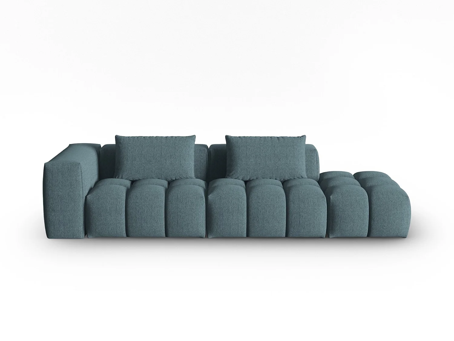 CXL by Christian Lacroix - Sofa modułowa bok prawy, "Lorella" 3 miejsca tkanina strukturalna, niebieski jasny - 265x85x70cm 3745050 - obrazek 1