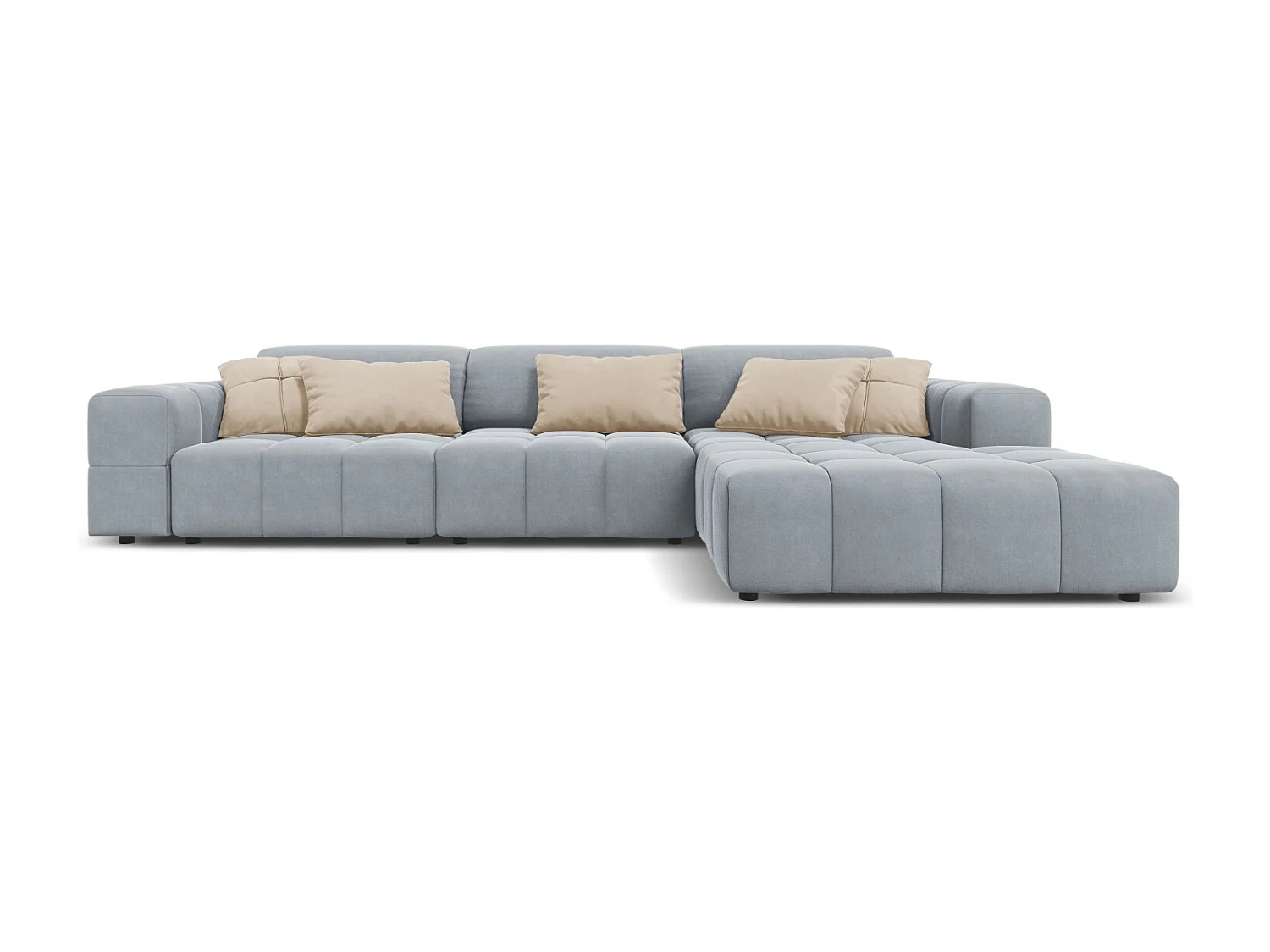 CXL by Christian Lacroix - Narożnik prawy, "Luc" 4 miejsca welur, niebieski jasny - 284x166x70cm 3745049 - obrazek 1