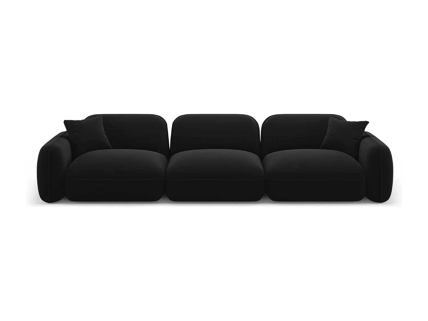 CXL by Christian Lacroix - Sofa modułowa, "Lucien" 4 miejsca welur, czarny - 320x90x70cm 3745084 - obrazek 1
