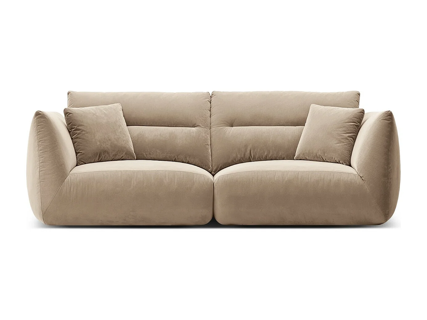 CXL by Christian Lacroix - Sofa modułowa, "Maurie" 3 miejsca welur, migdałowy beż - 224x107x90cm 3745118 - obrazek 1