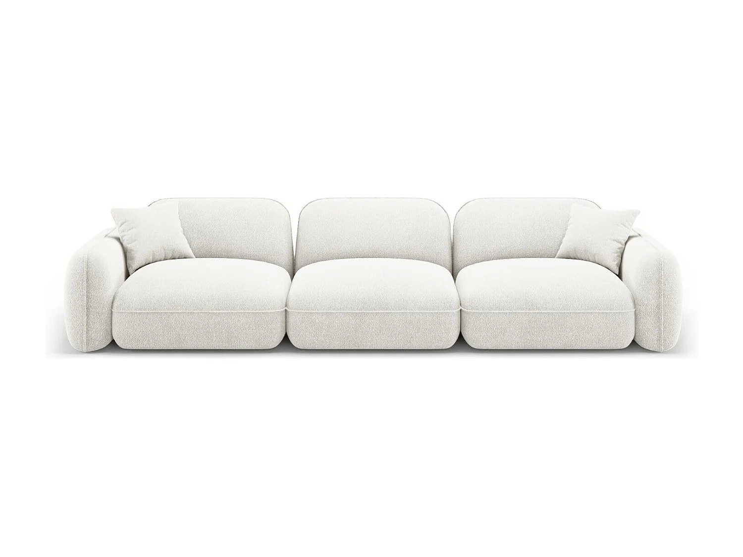 CXL by Christian Lacroix - Sofa modułowa, "Lucien" 4 miejsca welur, kość słoniowa - 320x90x70cm 3745150 - obrazek 1