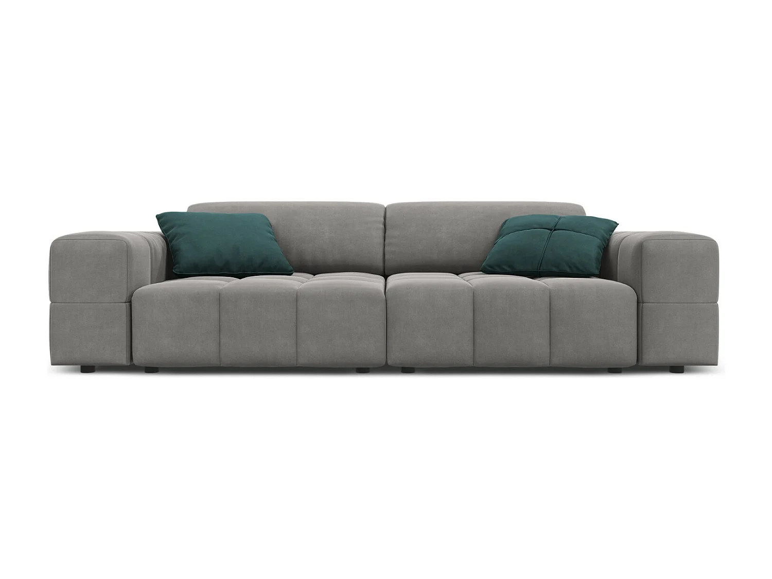 CXL by Christian Lacroix - Sofa, "Luc" 3 miejsca welur, szary jasny - 204x102x70cm 3745191 - obrazek 1